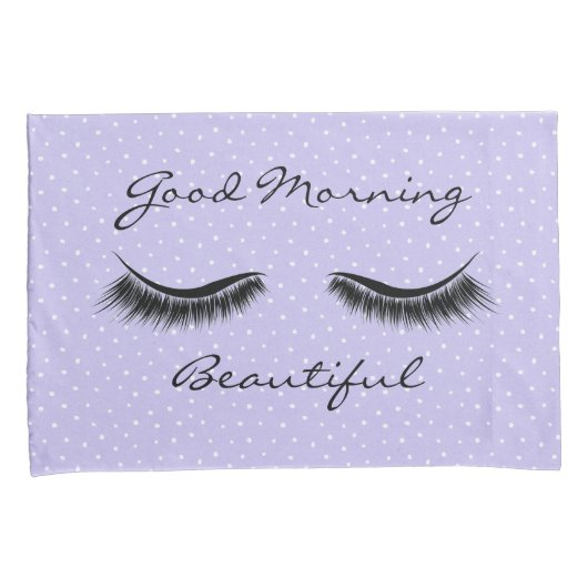 Inspirerende quote met zwarte wimpers kussensloop (Voorkant-Rechts)