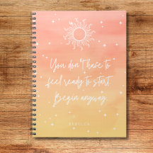 Inspirerende quote Mystieke Zon Schrijfboek