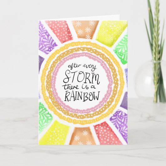 Inspirerende quote – “Na elke storm is er Kaart (Voorkant)