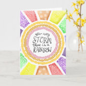 Inspirerende quote – “Na elke storm is er Kaart (Gele Bloem)