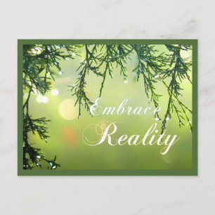 Inspirerende quote Omarm de Realiteit Positief Den Briefkaart