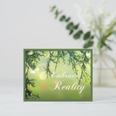 Inspirerende quote omarmen realiteit positief denk briefkaart (Staand voorkant)