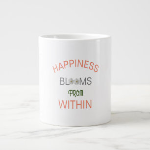 Inspirerende quote over geluk dat van binnenuit bl grote koffiekop
