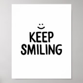 Inspirerende quote over geluk met 'Keep Smiling' Poster (Voorkant)