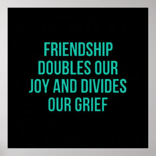 Inspirerende quote over vriendschap poster