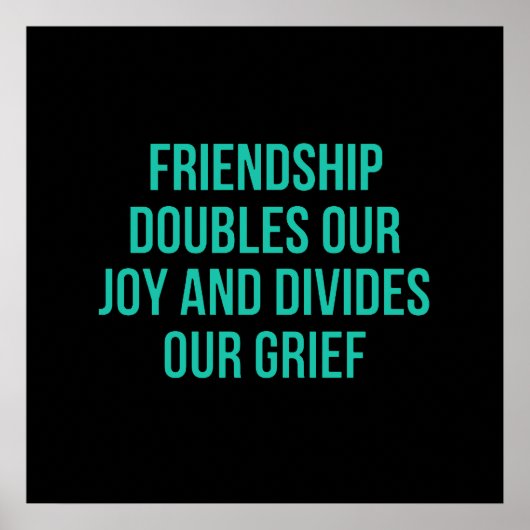 Inspirerende quote over vriendschap poster (Voorkant)