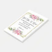 Inspirerende quote, Psalm 5:12 Bloemig Bijbelvers Post-it® Notes (Schuin)