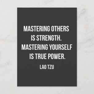 Inspirerende quote van Lao Tzu Briefkaart
