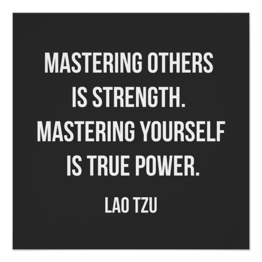 Inspirerende quote van Lao Tzu Perfect Poster (Voorkant)