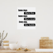 Inspirerende quote voor vrouwen poster (Keuken)