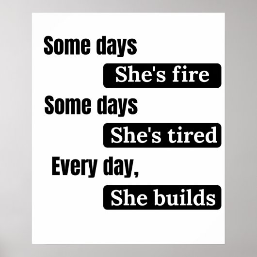 Inspirerende quote voor vrouwen poster (Voorkant)