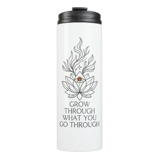 Inspirerende Quote Waterfles Thermosbeker (Voorkant)