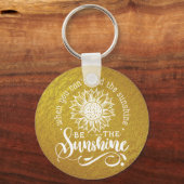 Inspirerende quote | Zonnebloem Sleutelhanger (Voorkant)