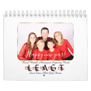 Inspirerende quotes Bloemenkrans Bloemmonogram Kalender