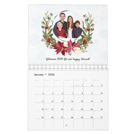 Inspirerende quotes Bloemenkrans Bloemmonogram Kalender (Jan 2026)