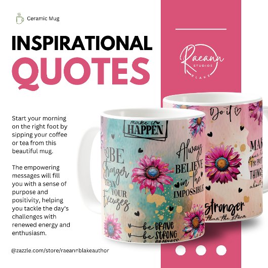 Inspirerende Quotes Keramische Mok