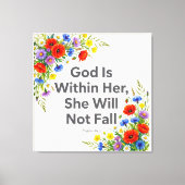 Inspirerende religieuze citaat botanisch omwikkeld canvas afdruk (Voorkant)