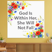 Inspirerende religieuze citaat botanisch omwikkeld canvas afdruk (Insitu (Woonkamer))