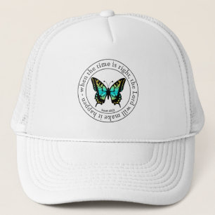 Inspirerende religieuze vlinder woordkunst trucker pet