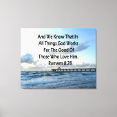 INSPIRERENDE ROMEINEN 8:28 BIJBELVERS CANVAS AFDRUK (Voorkant)