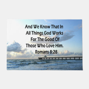 INSPIRERENDE ROMEINEN 8:28 BIJBELVERS DEURMAT