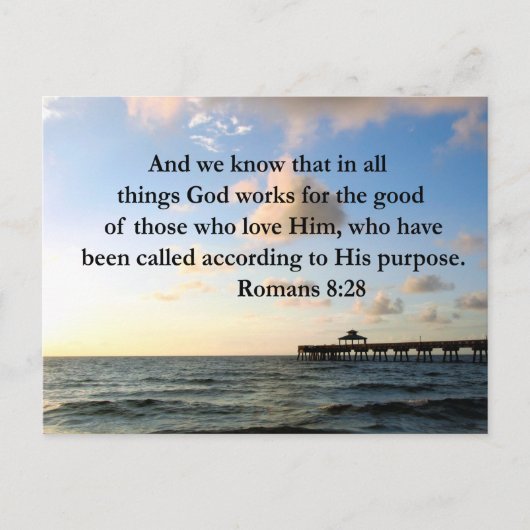 INSPIRERENDE ROMEINEN 8:28 DESIGN BRIEFKAART (Voorkant)