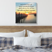 INSPIRERENDE ROMEINEN 8:28 DESIGN CANVAS AFDRUK (Insitu (Slaapkamer))