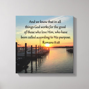 INSPIRERENDE ROMEINEN 8:28 DESIGN CANVAS AFDRUK