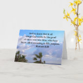 INSPIRERENDE ROMEINEN 8:28 DESIGN KAART (Gele Bloem)