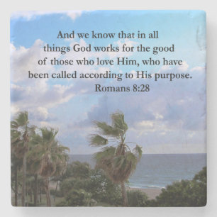 INSPIRERENDE ROMEINEN 8:28 DESIGN STENEN ONDERZETTER