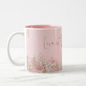 Inspirerende roze keramische mok (Links)