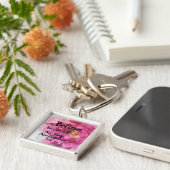 Inspirerende rozen sleutelhanger met Schrift (Zijkant)