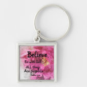 Inspirerende rozen sleutelhanger met Schrift (Voorkant)