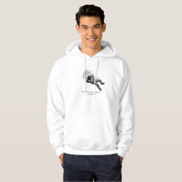 Inspirerende ruimte astronaut zweeft langs de maan hoodie