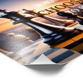 inspirerende schaakkunst foto afdruk (Hoek)