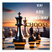 inspirerende schaakkunst foto afdruk (Voorkant)