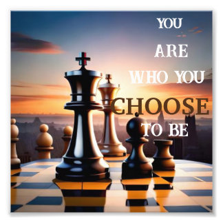 inspirerende schaakkunst foto afdruk