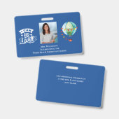 Inspirerende school vrijwilliger personeel leraar badge (Voor- en achterkant)