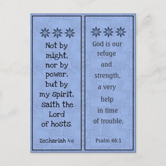 Inspirerende Schrift Bladwijzer Briefkaart (Voorkant)