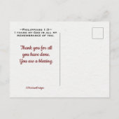 Inspirerende Schrift Filipenzen 1:3 Dank Je Briefkaart (Achterkant)