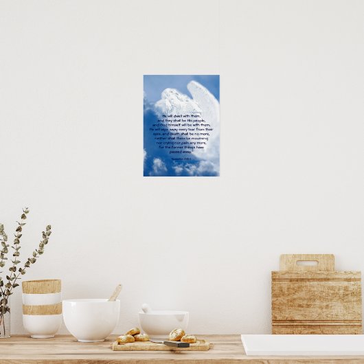 Inspirerende Schrift Openbaring Engel Poster (Keuken)
