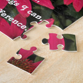 Inspirerende Serenity Gebed Echinacea Bloemen Legpuzzel (Zijkant)
