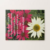 Inspirerende Serenity Gebed Echinacea Bloemen Legpuzzel (Horizontaal)