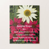 Inspirerende Serenity Gebed Echinacea Bloemen Legpuzzel (Verticaal)