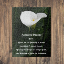 Inspirerende Serenity Prayer Calla Lelie Bloem