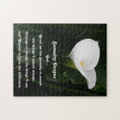 Inspirerende Serenity Prayer Calla Lelie Bloem Legpuzzel (Horizontaal)