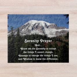 Inspirerende Serenity Prayer Mount Rainier Legpuzzel