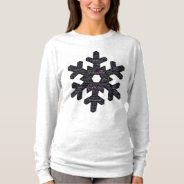 Inspirerende Snowflake Shape Long-hoeve T-Shirt