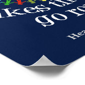 Inspirerende sociale werk citaat aangepaste blauwe poster (Hoek)