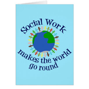 Inspirerende sociale werk quote wereld kaart